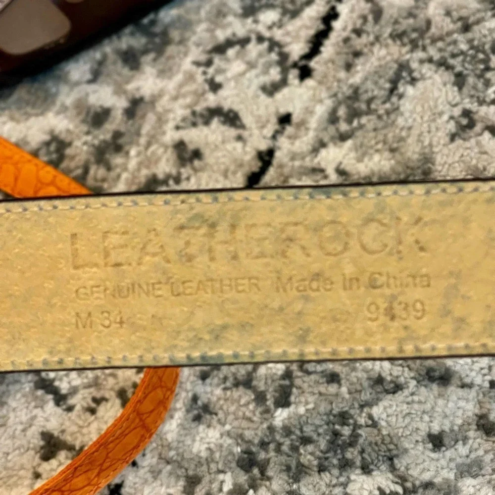 Leatherock Black Embellished Studded Buckle Genuine Leather Belt M34